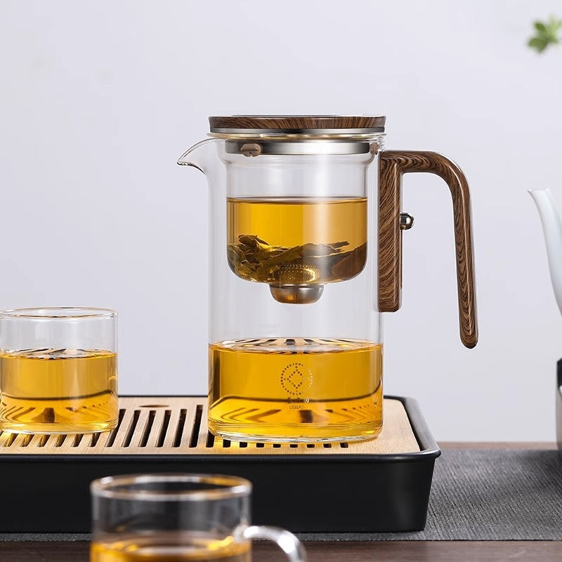 Infusor de Té Inteligente – Vidrio de Alta Calidad de Borosilicato con Separación Magnética